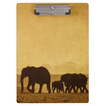 Elephant Family Clipboard by wildlifecollection at Zazzle