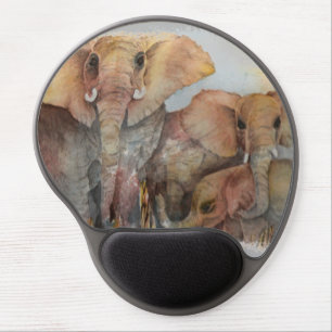 ELEPHANT FAMILY GEL MOUSE PAD