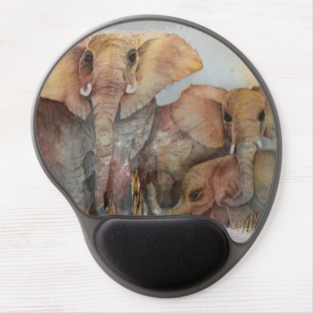 ELEPHANT FAMILY GEL MOUSE PAD (Front)