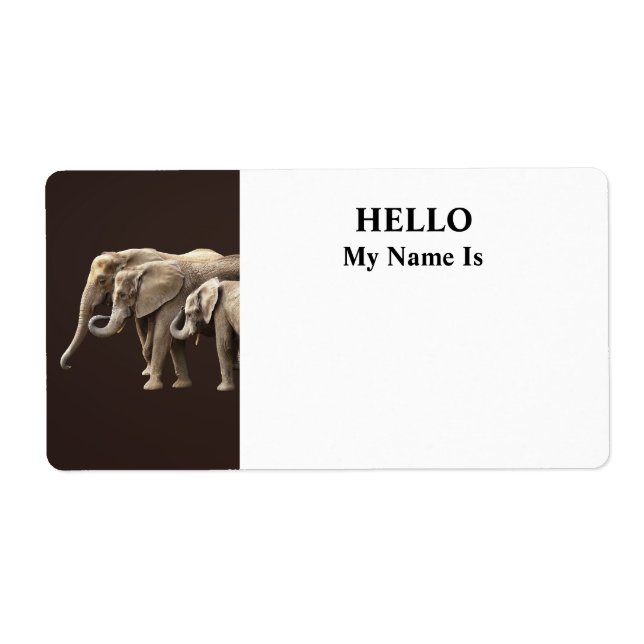 Elephant Family Label (Front)