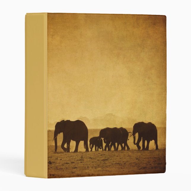 Elephant Family Mini Binder (Front/Spine)