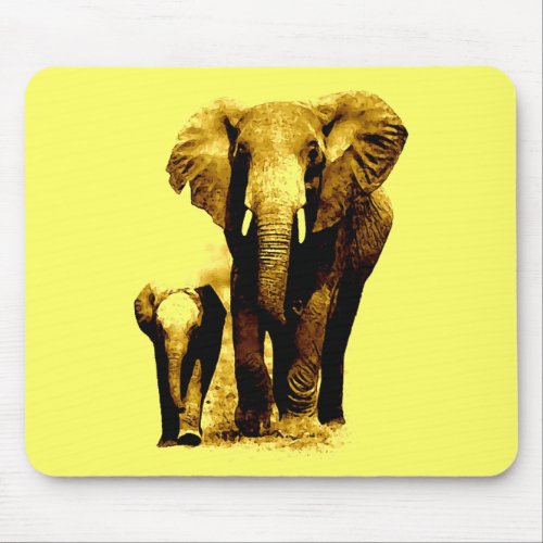 Elephant Family Mouse Pad
