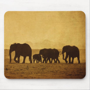 Elephant Family Mouse Pad