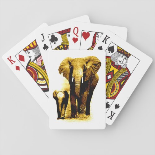Elephant Family Poker Cards