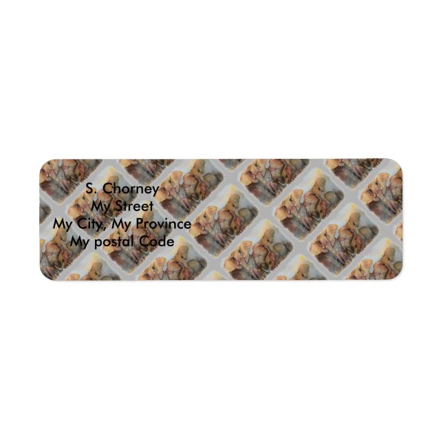 ELEPHANT FAMILY Return Address Label (Front)