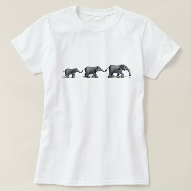 Elephant Family T-Shirt (Design Front)