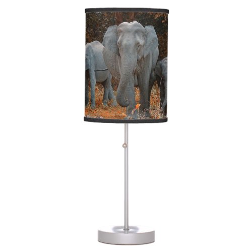 Elephant Family Table Lamp