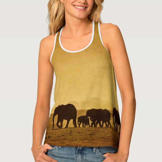 Elephant Family Tank Top (Front)