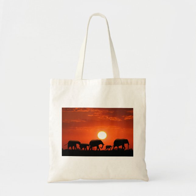 Elephant family tote bag (Front)