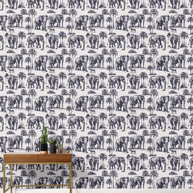 Elephant Family Wallpaper (Hallway)