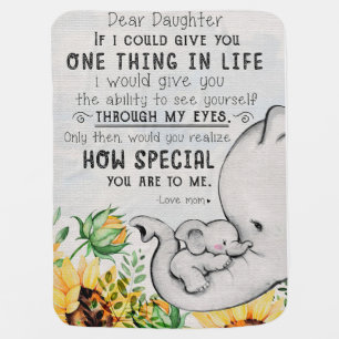 Elephant Family You Are Special With Me Baby Blanket