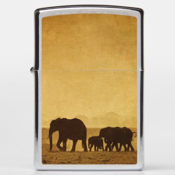 Elephant Family Zippo Lighter by wildlifecollection at Zazzle
