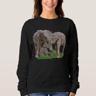 Elephant Family Zookeeper Zoologist Wildlife Safa Sweatshirt