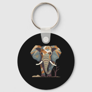 Elephant Fans' Stylish Artistic Save The Elephants Keychain