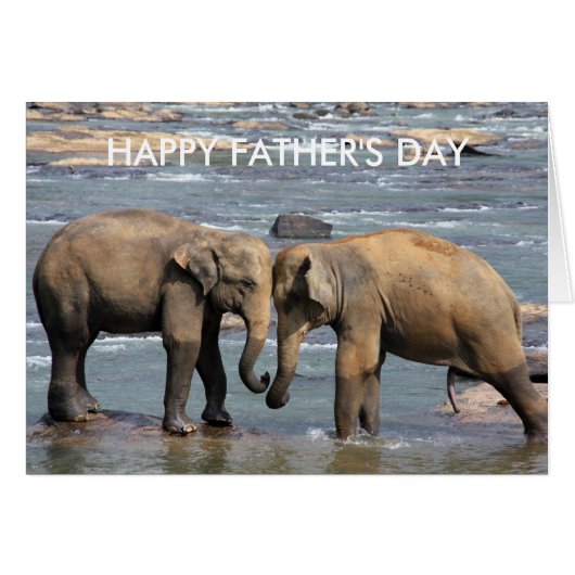 Elephant Father's Day Cards (Front Horizontal)