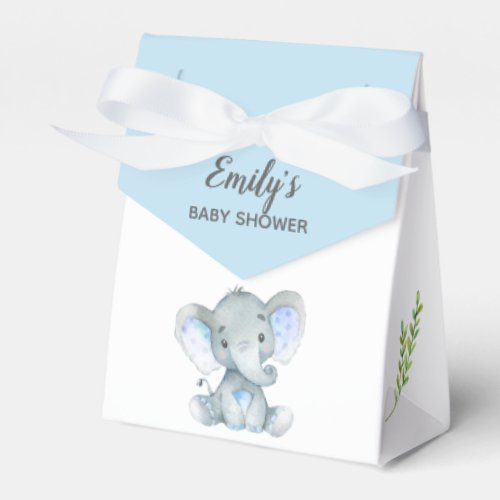 Elephant Favor Box Boy Baby Shower