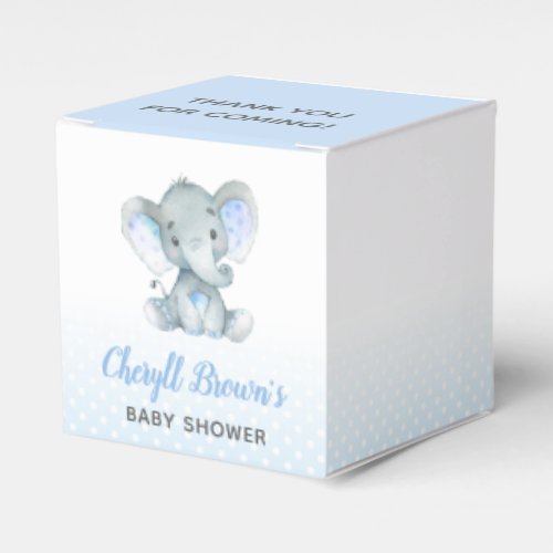 Elephant Favor Box _ Boy Baby Shower Cute