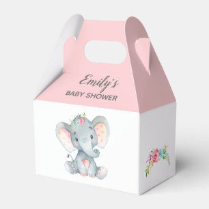 Elephant Favor Box (Girl Baby Shower / Birthday)