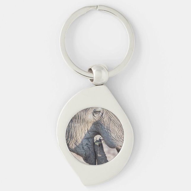 Elephant feeding keychain (Front)