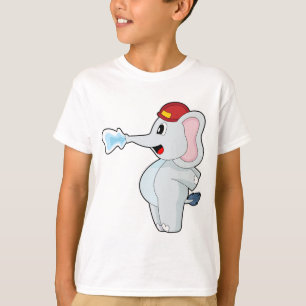 Elephant Firefighter Fire helmet Fire department T-Shirt