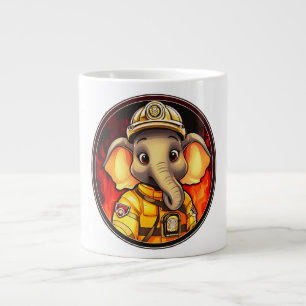 Elephant Firefighter Giant Coffee Mug