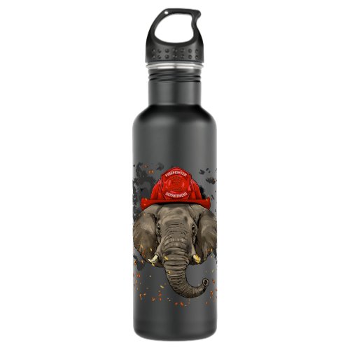 Elephant Firefighter Wildlife Elephant Safari Anim Stainless Steel Water Bottle
