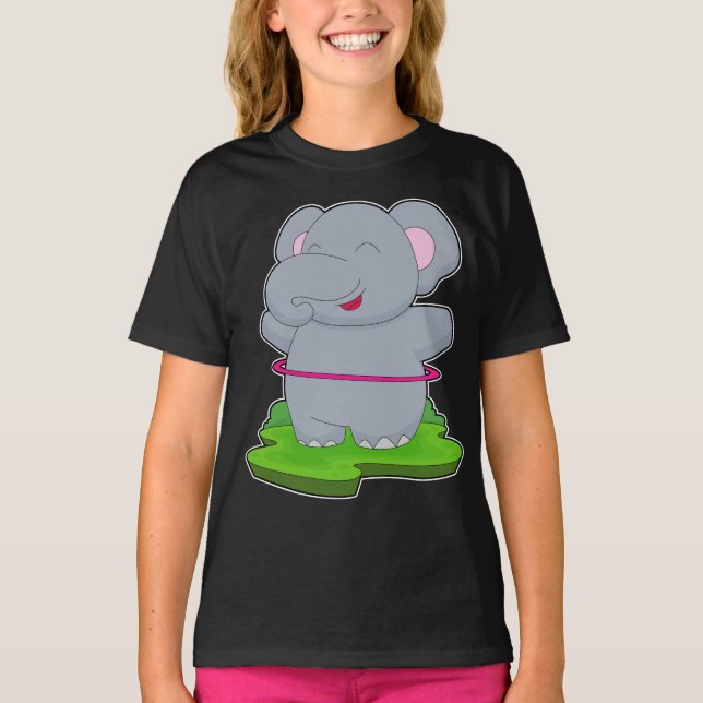 Elephant Fitness Gymnastics Sports T-Shirt (Front)