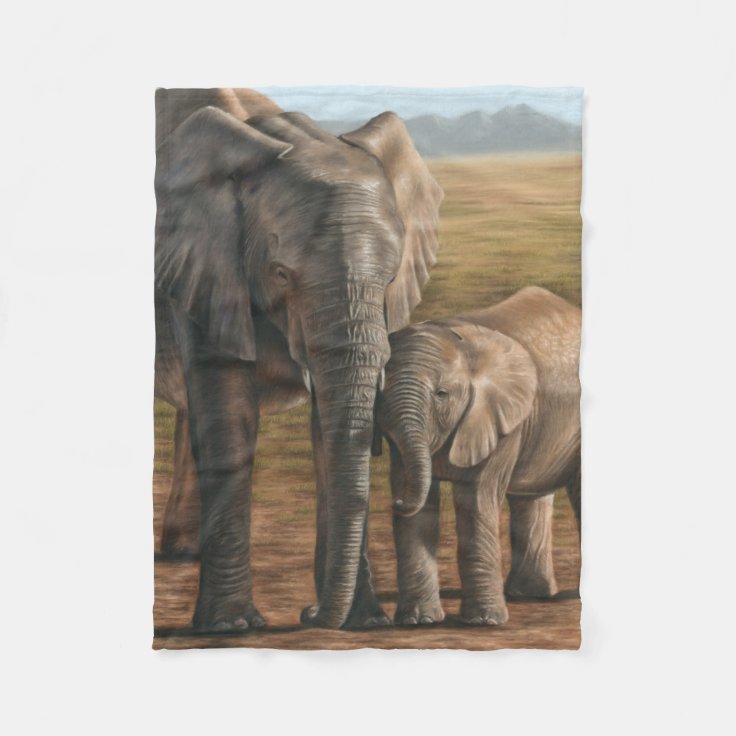 Elephant Fleece Blanket Zazzle