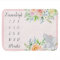 Elephant Floral Baby Girl Milestone