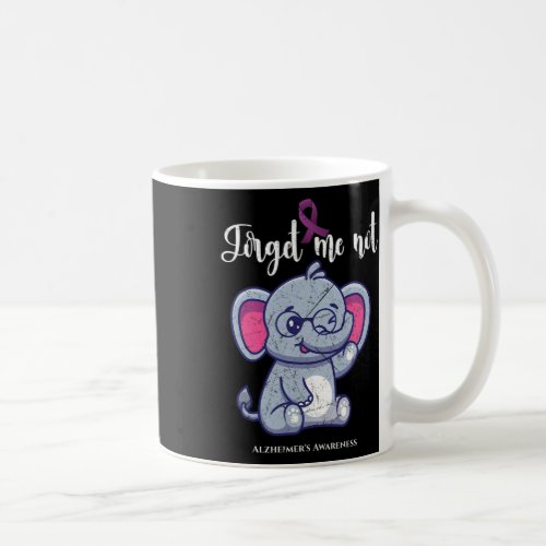 Elephant Flower Forget Me Not Alzheimerheimer Awar Coffee Mug