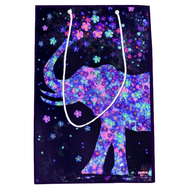 Elephant Flowers Gift Bag (Front)