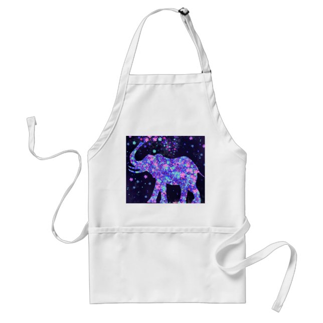 Elephant Flowers - Spring Joy Adult Apron (Front)