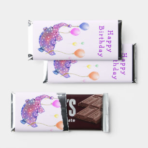 Elephant Flying Balloons Kids Birthday Gift Hershey Bar Favors