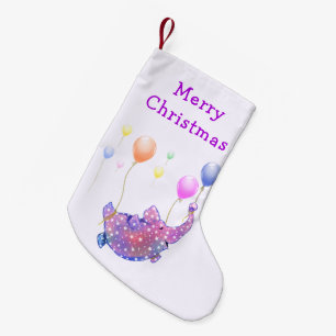 Elephant Flying Funny Christmas Stocking
