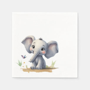 Elephant for animal themed party napkins