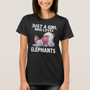 Elephant For Girls Kids Elephant Animal T-Shirt