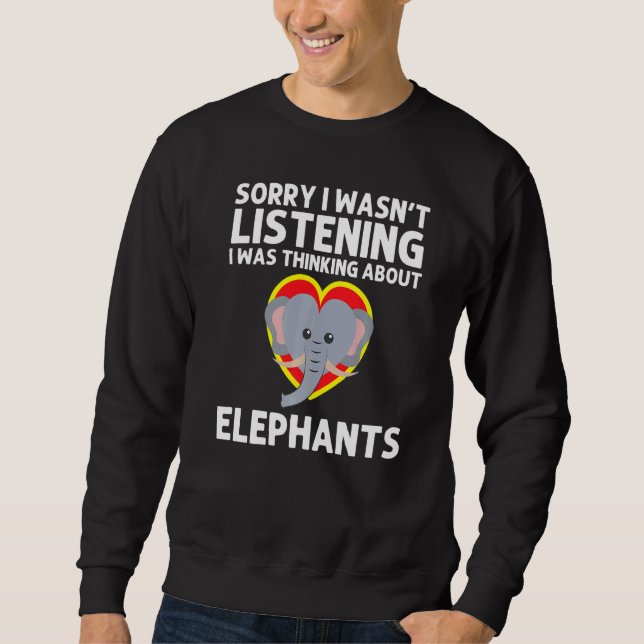 Elephant For Men Women Largest Circus Zoo Animal H Sweatshirt (Front)