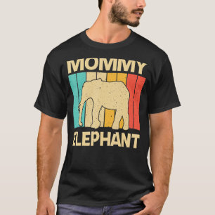 Elephant For Women Mom Indian Elephant Mammoth Vin T-Shirt