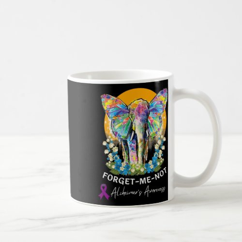 Elephant Forget_me_not Heimers Awareness  Coffee Mug