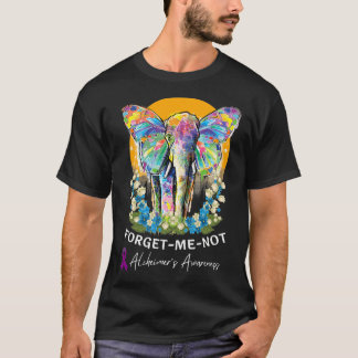 Elephant Forget-me-not Heimer’s Awareness  T-Shirt