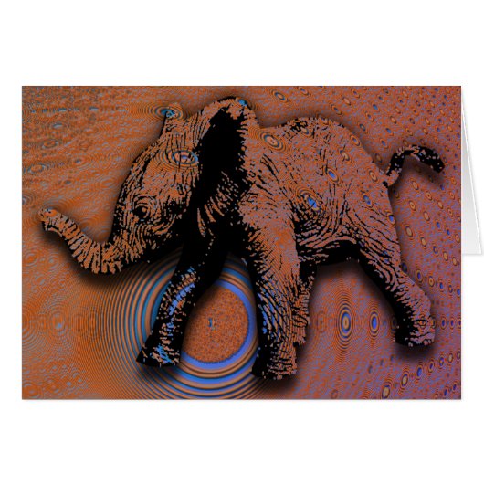 elephant fractal cards (Front Horizontal)