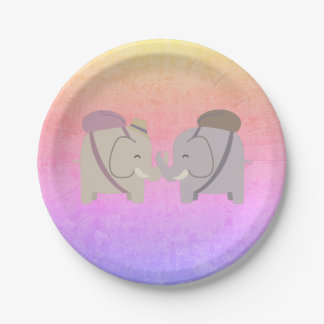 elephant friends paper plates