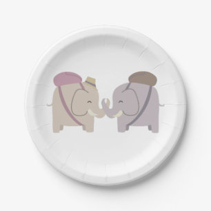 elephant friends paper plates