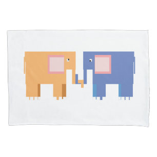 Elephant friends pillowcase