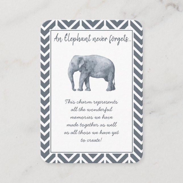 Elephant Friendship Gift - Special Friend keepsake Business Card (Front)