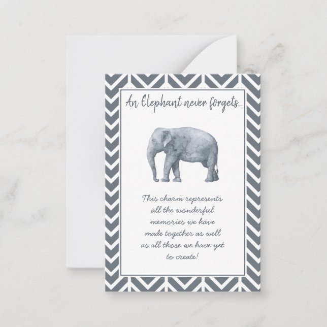 Elephant Friendship Gift - Special Friend keepsake Note Card (Front)