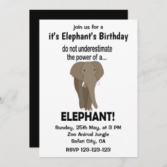 Elephant Funny Cute Elephant Birthday