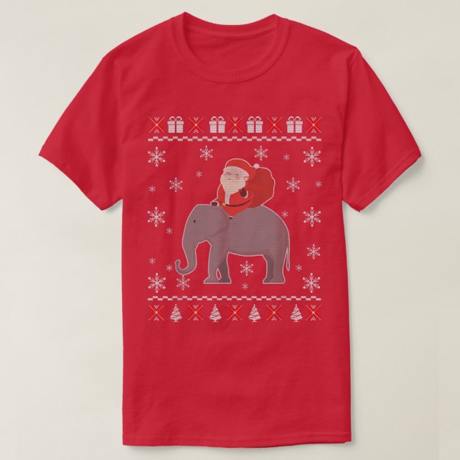Elephant Funny Ugly Christmas Sweater Gifts For Wo (Design Front)