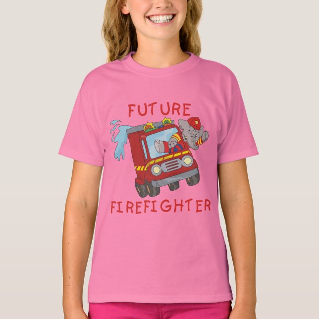 Elephant Future Firefighter T-shirts and Gifts (Front)