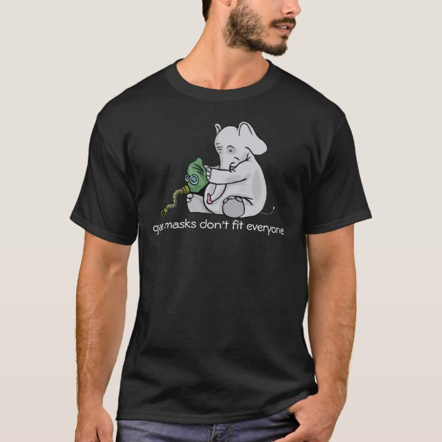 Elephant Gas Masks T-Shirt (Front)